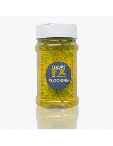 Titanic FX Flocking jaune micro-fibres pour pigmenter silicone et gélatine