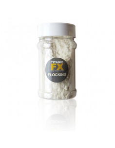 Micro-fibras flocking blancas para pigmentar siliconas y gelatinas efectos FX 2