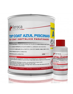 Top coat polyester néopentylglycol bleu piscines finition résistante 2