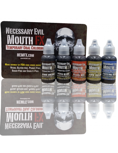 Kit maquillage oral temporaire Mouth FX 5 couleurs effets spéciaux vegan