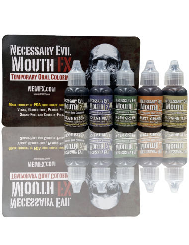 Mouth FX temporäres Mund-Make-up Kit 5 Farben Spezialeffekte vegan