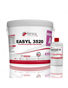 Silicona condensación EASYL 3520 Shore A20 para moldes de colada 2