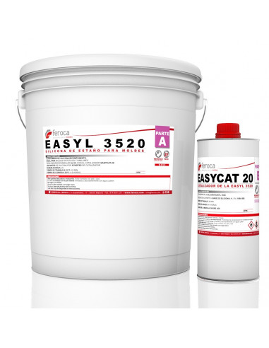 Silicone de condensation EASYL 3520 Shore A20 pour moules par coulée
