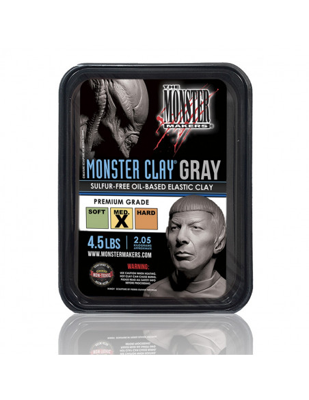 Monster Clay GREY MEDIUM – Professionelle Modellierknetmasse