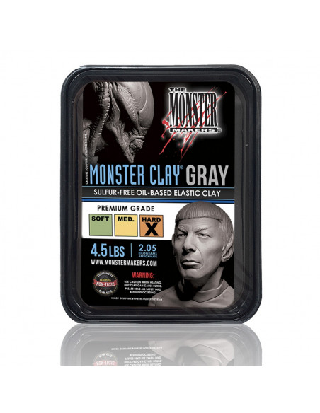 Monster Clay GRAY HARD – Professionelle Modellierknetmasse