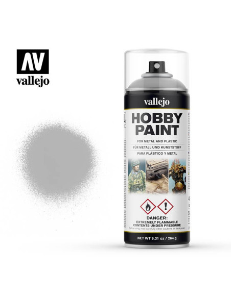 Vallejo Spray-Grundierung Metall Kunststoff Harz Mattfinish 400 ml - Grau