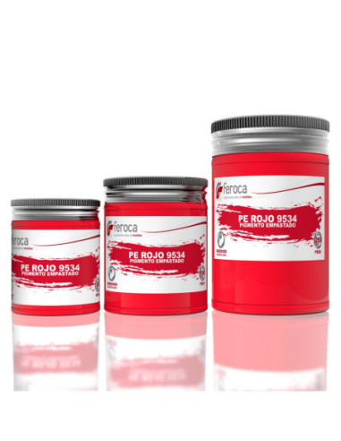 Pigmento opaco em pasta para colorir resinas em massa alta concentração - 100 g / 250 g / 50 g / Vermelho