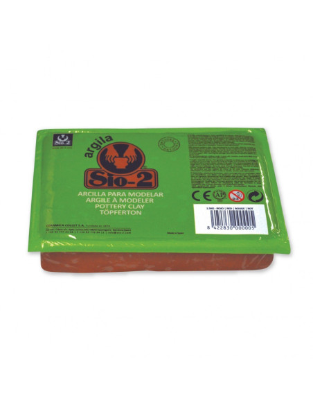 Argile naturelle rouge Sio-2 ARGILA pour modelage sculpture et tournage - 1,5 kg
