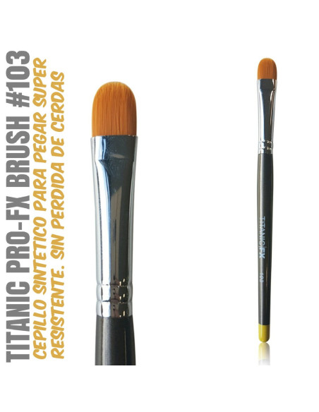 TITANIC PRO-FX BRUSH 103 - Biseauté Moyen - Pinceau FX Synthétique