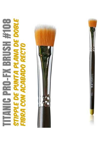 TITANIC PRO-FX BRUSH 108 - Stipple plat droit moyen