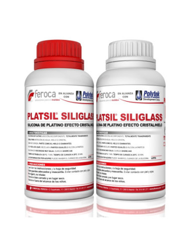 PlatSil SiliGlass -Silicona Efecto Agua/Hielo/Cristal-