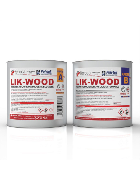 Lik-Wood - Resina leve com flutuabilidade
