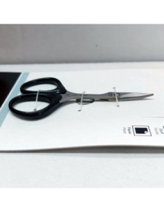 Forbici curve professionali 9cm taglio silicone bave e bordi precisione 2