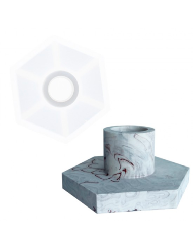 Stampo silicone platino candelabro resina acrilica alta definizione 10x5x8cm