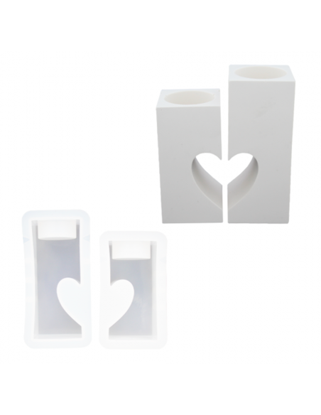 Silicone mould - CANDELABRO CORAZON