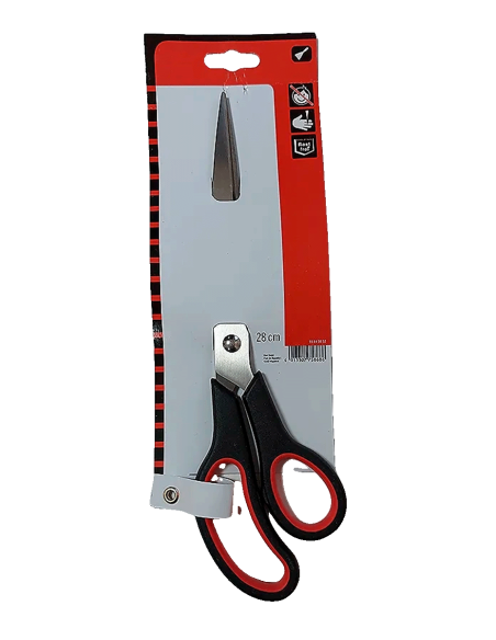 Tesoura Fibra de Vidro VERMELHO-PRETO 28cm