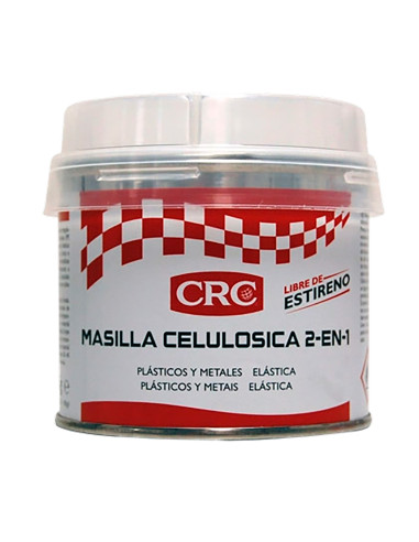 Masilla celulósica poliéster acabado fino reparación plásticos metales madera