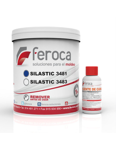 Silastic 3481 silicona condensación Shore A21 para moldes flexibles - 81F (5 Horas) / Kit de 1 Kg.