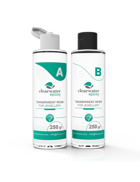 ClearWater transparent epoxy resin for jewellery and UV art - 500g kit