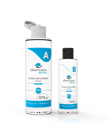 Rigid transparent epoxy resin doming Shore 80D - 500g kit