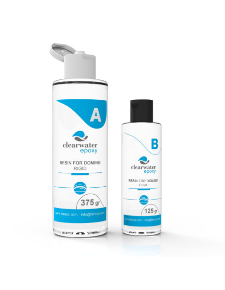 Resina epossidica trasparente rigida doming goccia di resina Shore 80D - Kit da 500g