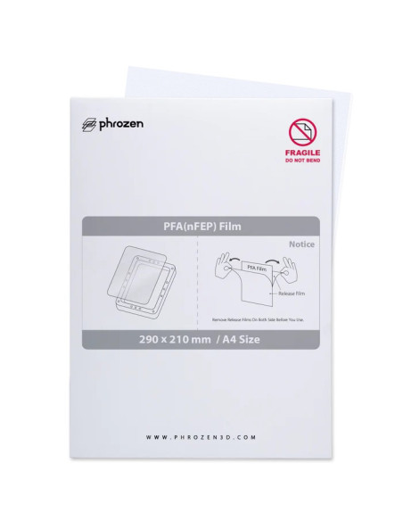 Film PFA nFEP Phrozen 290x210mm 150 microns impressão resina LCD