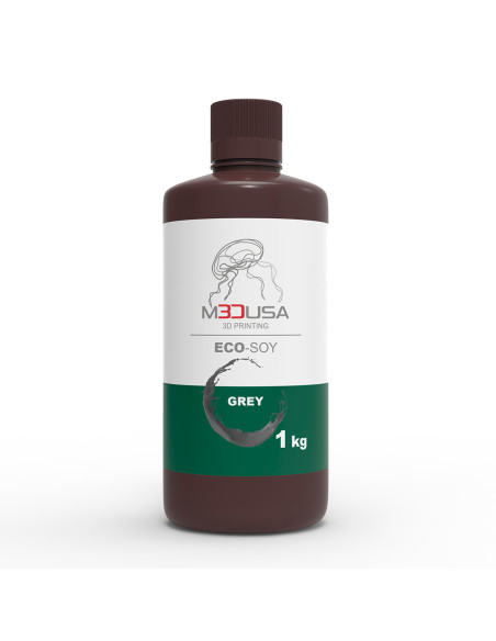 Grey EcoSoy ABS plant-based VOC-free resin for LCD printer 1kg