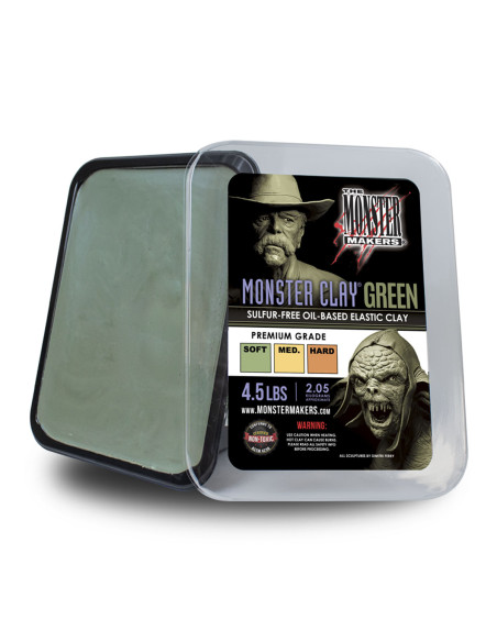 Monster Clay Green Medium pâte à modeler professionnelle sans soufre 2kg