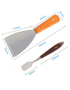 Kit 8 outils impression 3D spatules pince entonnoirs étui 2