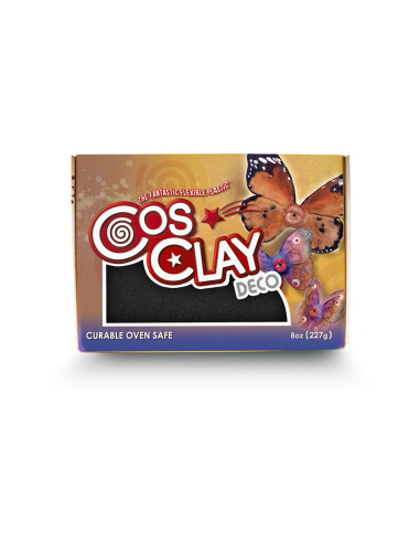 Cosclay Deco Black 227g -Flexible Polymer Clay-