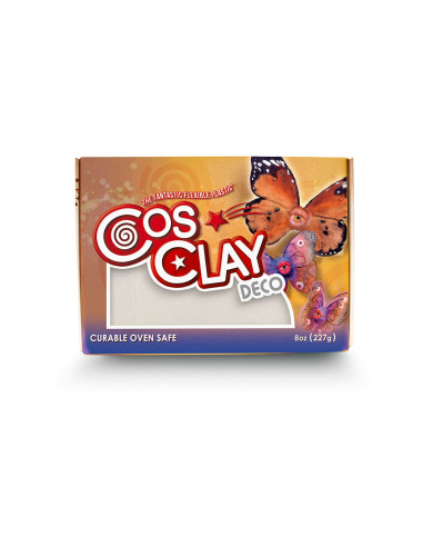 Cosclay Deco White 227g -Flexible polymer clay-