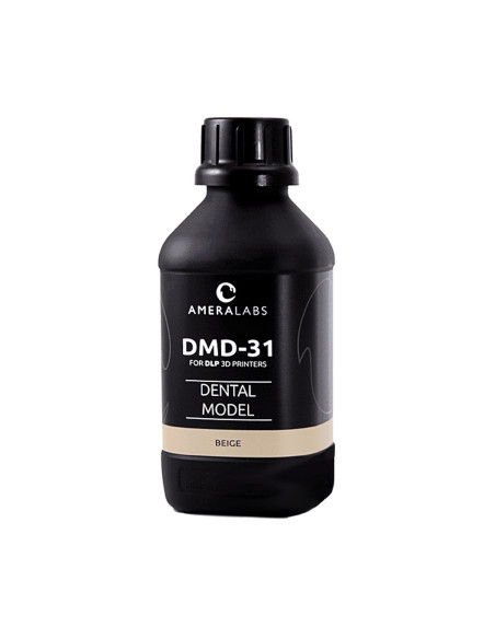 Resina dental fotopolimérica bege MSLA LCD baixa contração Ameralabs DMD-31