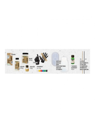 Kit Jesmonite AC100 Hidden Garden vasi decorativi con stampi in silicone