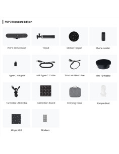 Revopoint POP 3 portable 3D scanner 0.05 mm accuracy IR capture 2