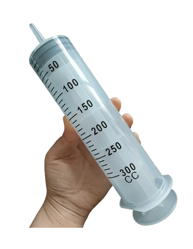 Seringa 300ml com sonda 1,5m doseamento efeitos especiais oficina