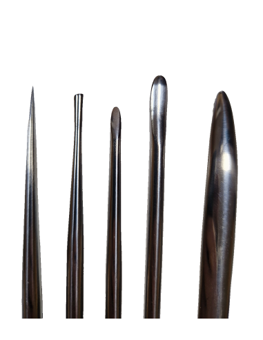 Kit 5 palitos modelar aço inoxidável Série FE escultura argila cera