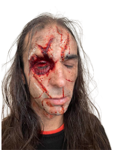 Prótesis silicona platino suturas SFX cine y Halloween Ricard MUA FX 2