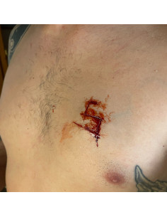 Prótese de corte em S silicone platina efeitos especiais FX 2