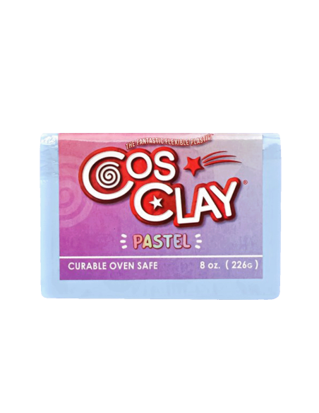 Kit 6 arcillas poliméricas flexibles tonos pastel CosClay 135°C - Butterfly Blue