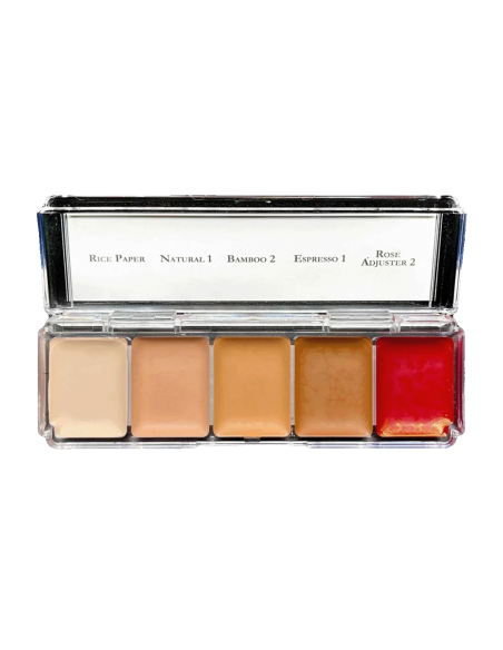 Alcohol makeup palette 5 skin tones tattoo coverage silicone latex