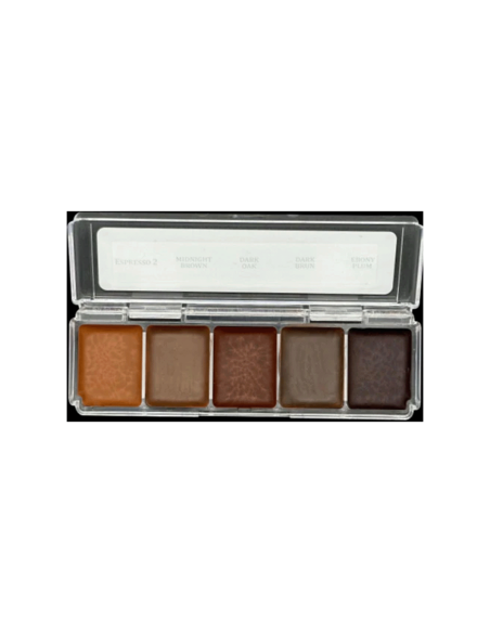 Palette trucco alcool Deep Tone 5 colori scuri pelle silicone lattice