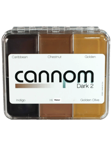 Paleta maquillaje graso Skin Illustrator On Set Greg Cannom Dark 2 piel látex