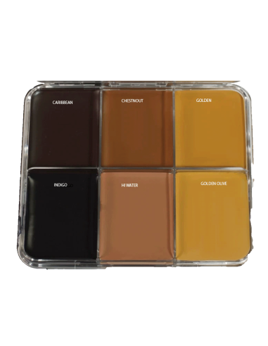 Paleta maquillaje graso Skin Illustrator On Set Greg Cannom Dark 2 piel látex