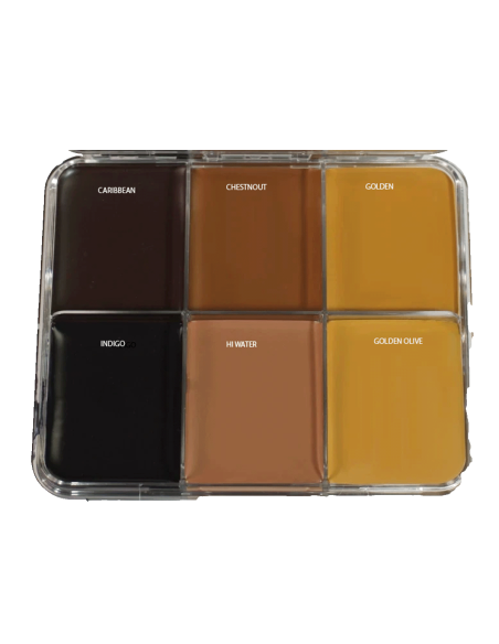 Fettschminke-Palette Skin Illustrator On Set Greg Cannom Dark 2 für Haut und Latex