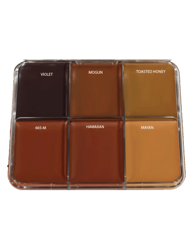 Paleta maquillaje graso Skin Illustrator Greg Cannom Dark 3 piel silicona