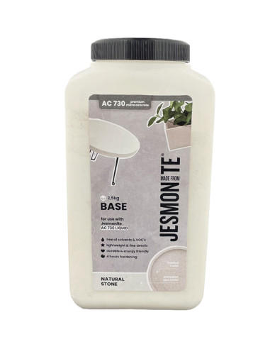 Jesmonite AC730 ciment acrylique effet pierre coulée décorative sans solvants - Kit 3 kg / Kit 6 kg / Natural Stone