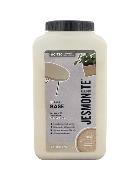 Jesmonite AC730 ciment acrylique effet pierre coulée décorative sans solvants - Bath Stone / Kit 3 kg / Kit 6 kg