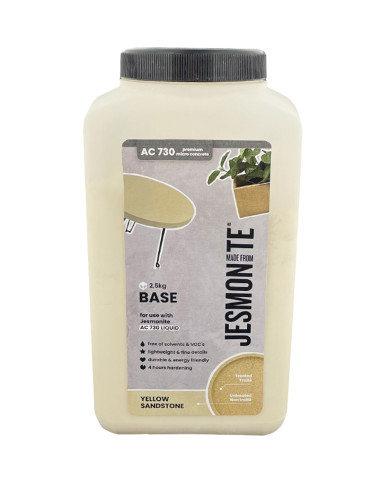 Jesmonite AC730 ciment acrylique effet pierre coulée décorative sans solvants - Kit 3 kg / Kit 6 kg / Yellow Sandston