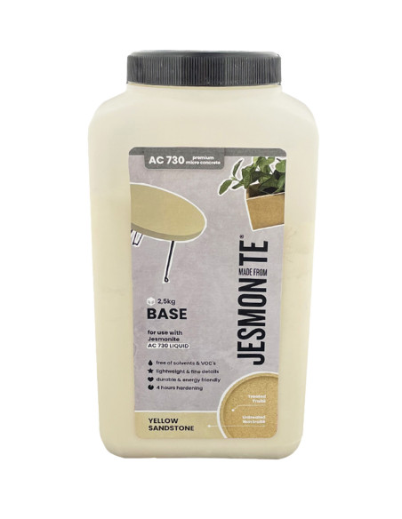 Jesmonite AC730 ciment acrylique effet pierre coulée décorative sans solvants - Kit 3 kg / Kit 6 kg / Yellow Sandston