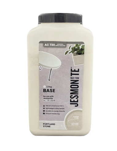 Jesmonite AC730 ciment acrylique effet pierre coulée décorative sans solvants - Kit 3 kg / Kit 6 kg / Portland Stone